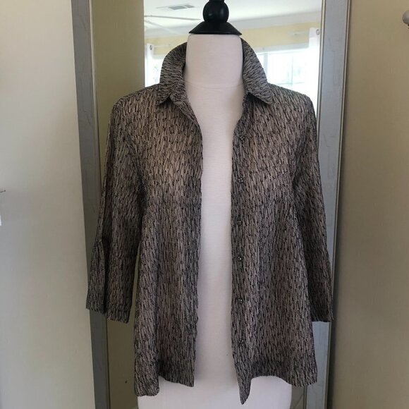 Neeru Kumar Women's Patterned Silk Blouse - Picture 2 of 9